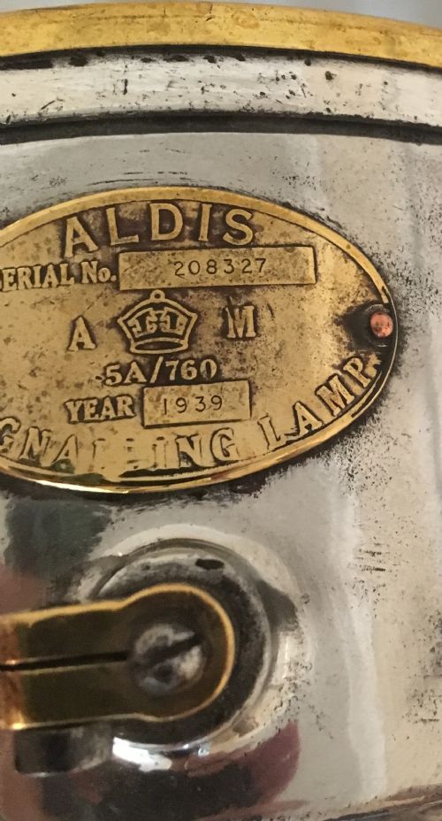 fig 6. ALDIS LAMP ON STAND