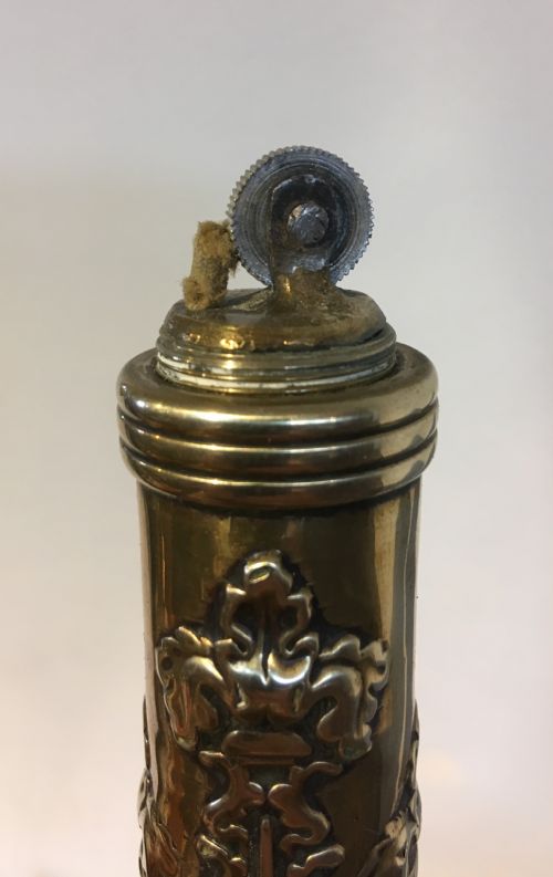fig 3. GOTHIC BRASS TABLE LIGHTER