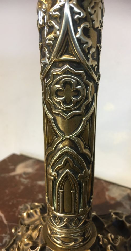 fig 4. GOTHIC BRASS TABLE LIGHTER