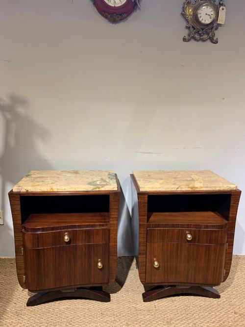 Pair of Art Deco Bedside Cabinets