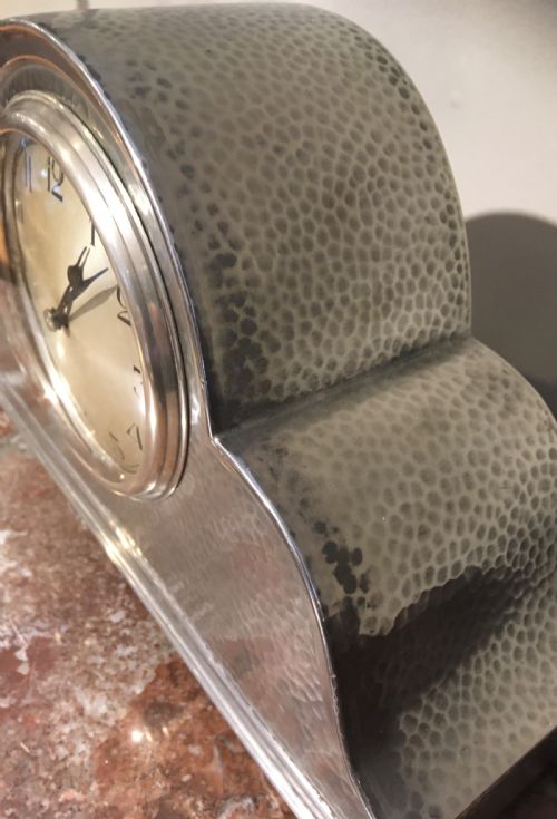 fig 4. LIBERTY TUDRIC PEWTER MANTEL CLOCK