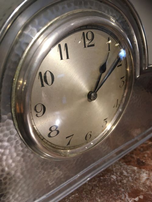 fig 5. LIBERTY TUDRIC PEWTER MANTEL CLOCK