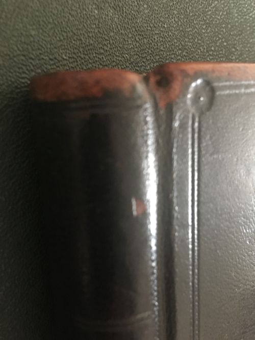 fig 1. LEATHER BOUND LEDGER WITH BRAMAH LOCK