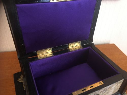 fig 6. EBONY AND MARBLE TABLE JEWELLERY BOX