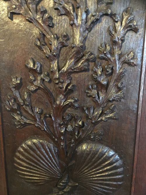 fig 1. CARVED OAK MARINE COASTAL PLAQUE.