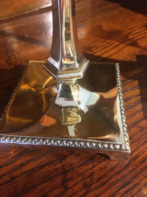 fig 2. PAIR OF BRASS CANDLESTICKS BY WILLIAM TONKS 