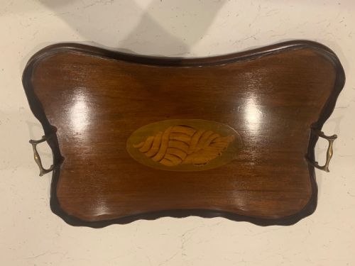 Edwardian Mahogany and Inlaid Tray ...