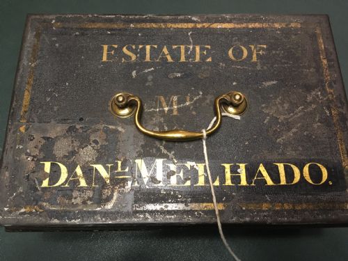 fig 1. DEED BOX “D.MELHADO” BRAMAH LOCK