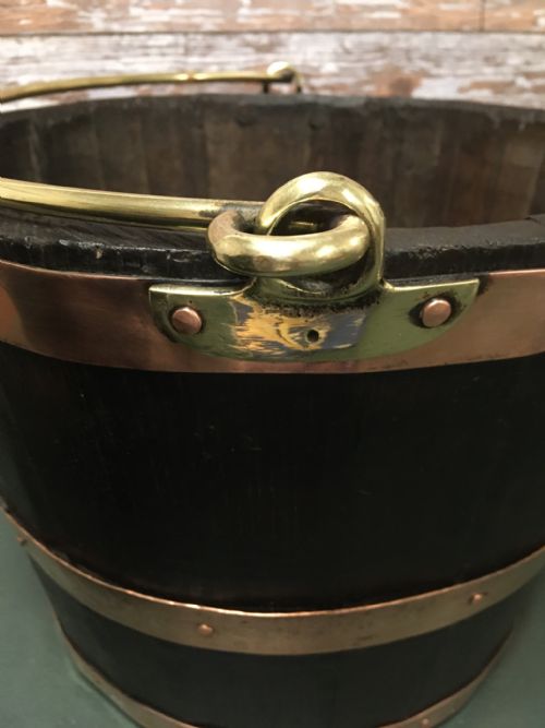fig 1. OAK BUCKET WITH COPPER BANDS