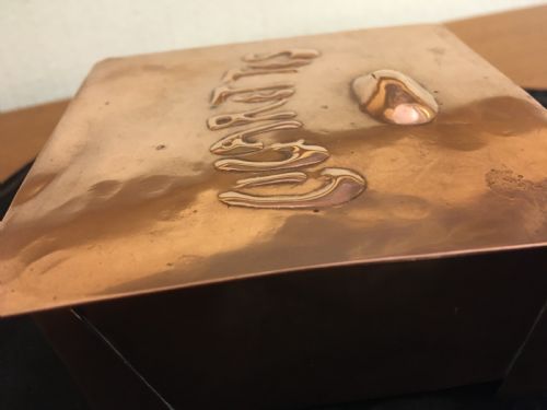 fig 4. ARTS AND CRAFTS COPPER CIGARETTE BOX