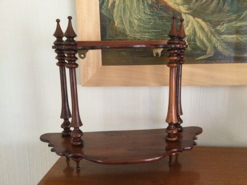 Yew Wood Hanging Wall Shelves