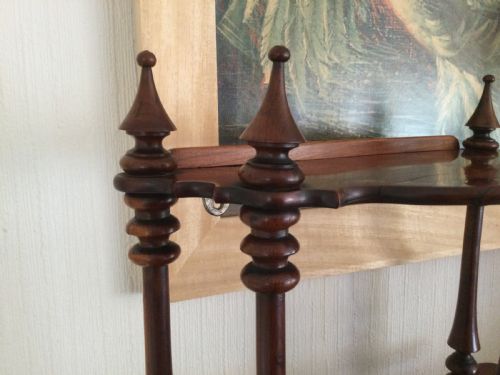 fig 1. YEW WOOD HANGING WALL SHELVES