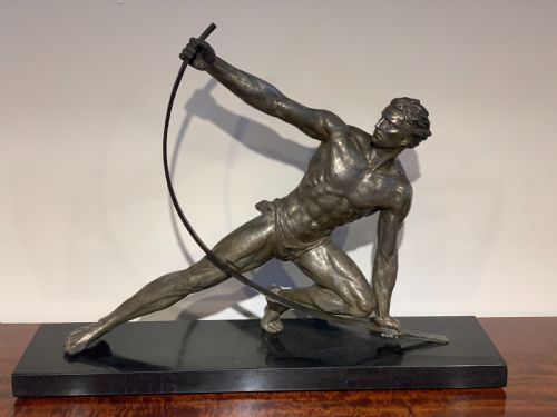 Art Deco Spelter Figure " the Bender "