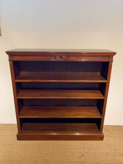 Victorian Mahogany Open Bookcase