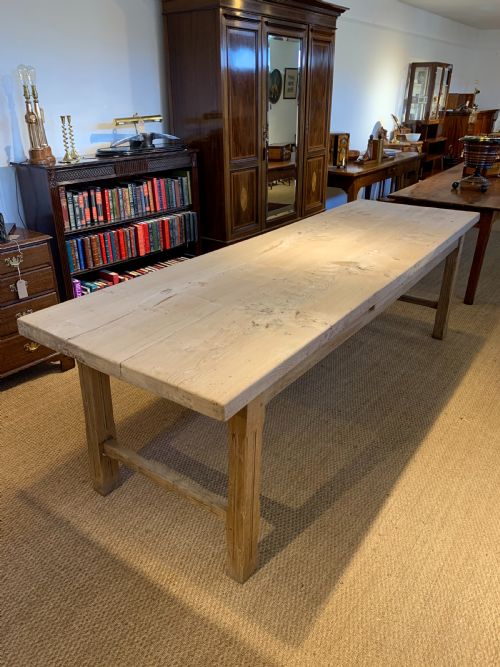 Scrubbed Elm Farmhouse Table  272 Cms
