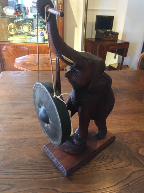Teak Elephant Table Gong