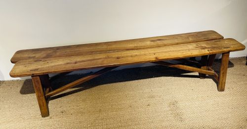 Pair of Cherry Wood Benches