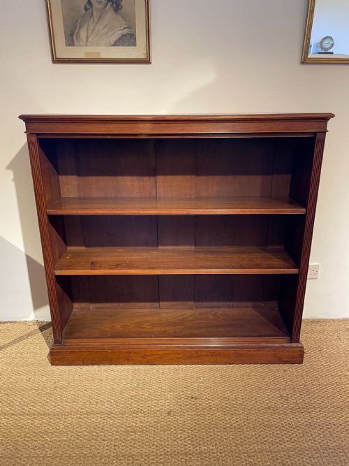 Victorian Mahogany Open Bookcase
