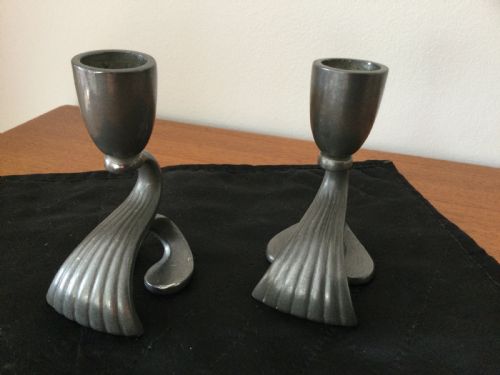 fig 1. PAIR JUST ANDERSEN ART DECO CANDLESTICKS 
