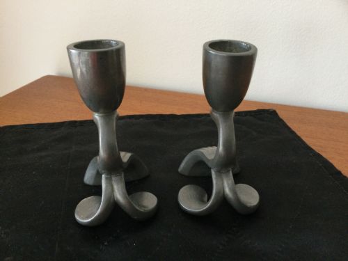 fig 2. PAIR JUST ANDERSEN ART DECO CANDLESTICKS 