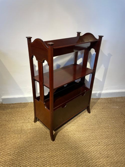 Edwardian Book Trough, Magazine Rack