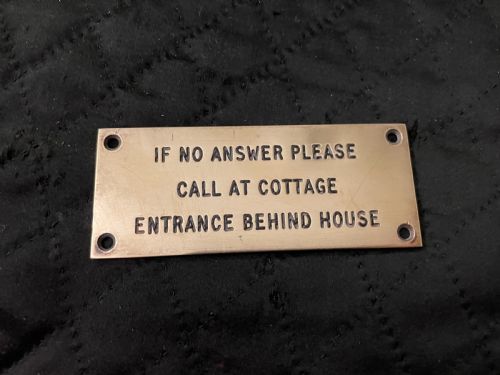 Country House Front Door Sign