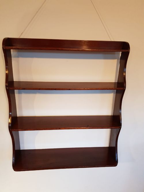 Victorian Mahogany “Waterfall” Hanging Shelves