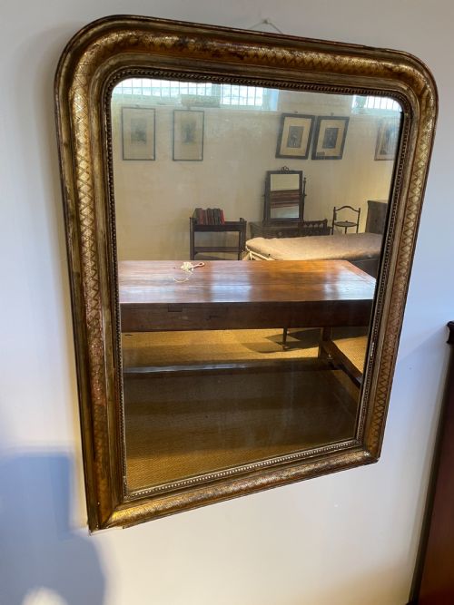 19th Century Over Mantle  Mirror 33 X 43.5