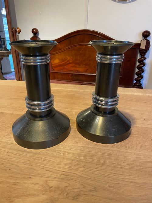 Pair of Art Deco Candlesticks