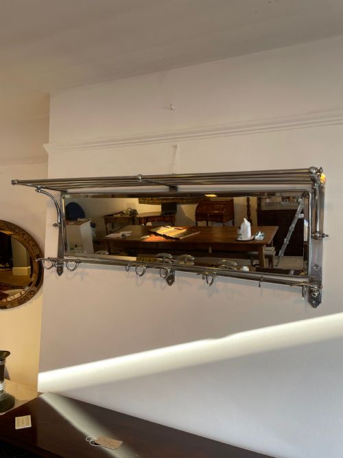 Art Deco Chromed Hat and Coat Rack