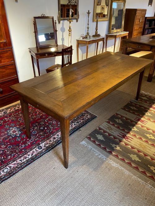 19th Century Oak Farmhouse Table 79 Inches