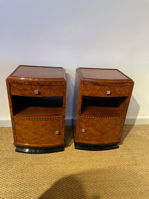Pair of Art Deco Bedside Cabinets
