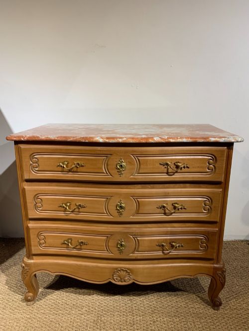 Small Marble Topped Cherrywood Commode