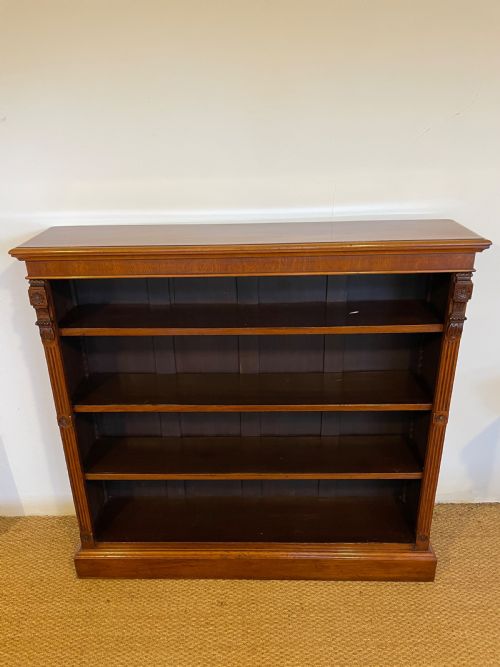 Late Victorian Mahogany Open Bookcase