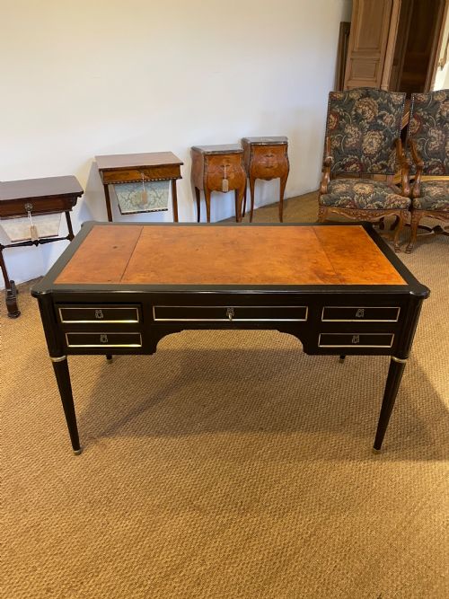 Louis Xvi Style Ebonised Writing Desk