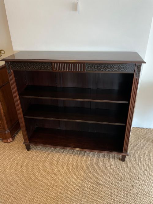Edwardian Mahogany Open Bookcase