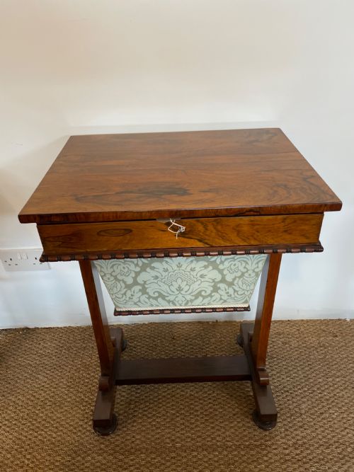 Victorian Pale Rosewood Worktable