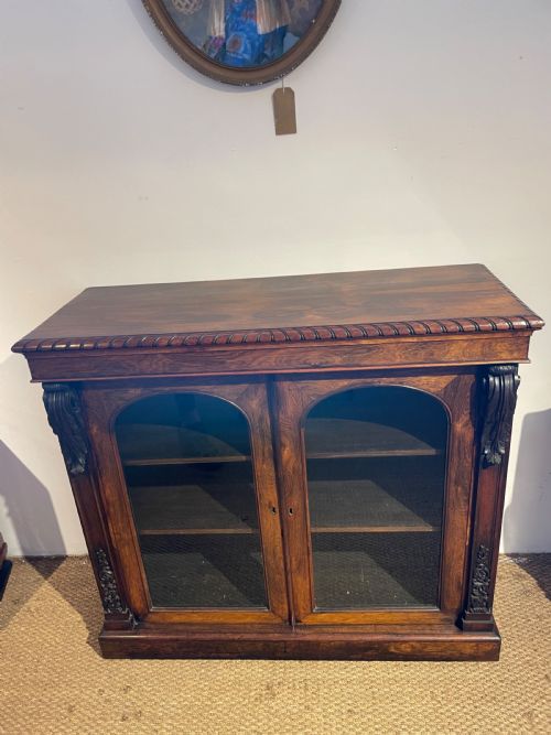 Small Rosewood 2 Door Boookcase