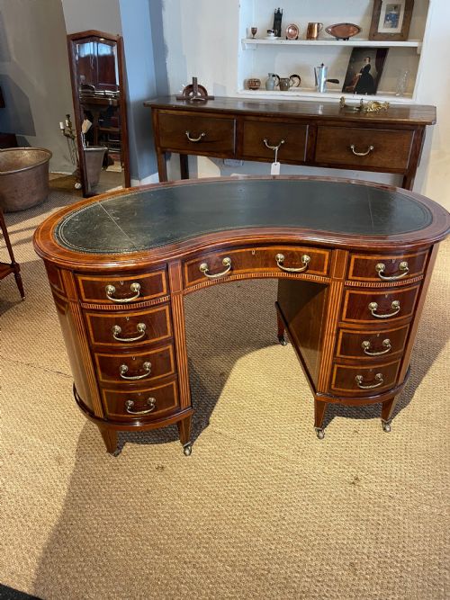 Antique Kidney Shaped Desk