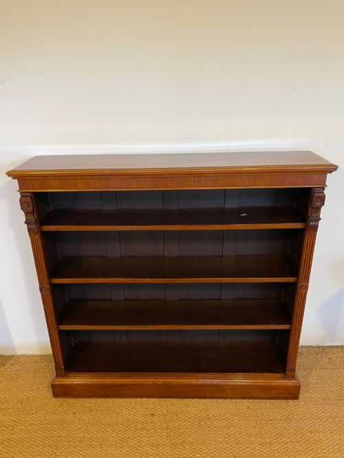 Late Victorian Mahogany Open Bookcase