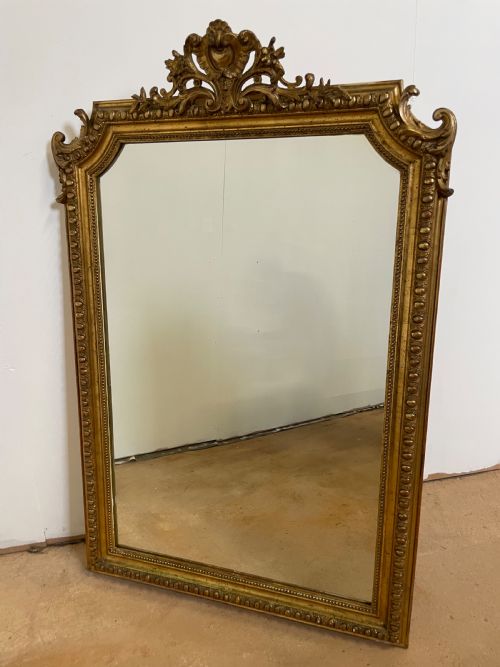 19th Century French Gilt Overmantle