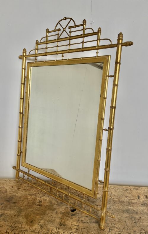 Faux Bamboo Gilt Mirror