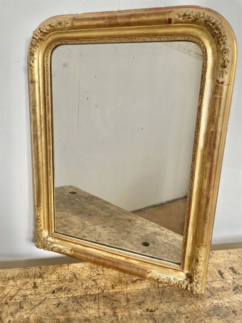 Small Arched Topped Gilt Mirror