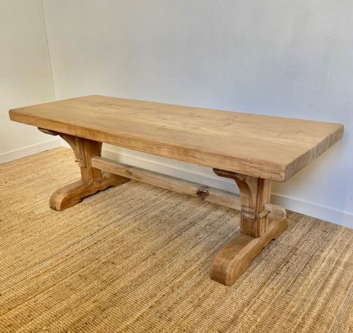 Scrubbed Oak Refectory Table / Farmhouse Table