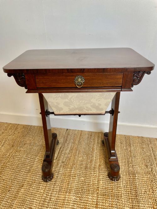 Antique Rosewood Sewing Table / Lamp Table