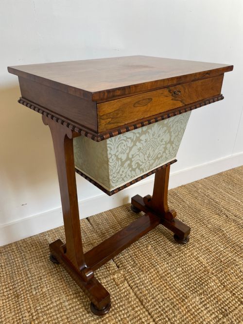 Victorian Pale Rosewood Worktable
