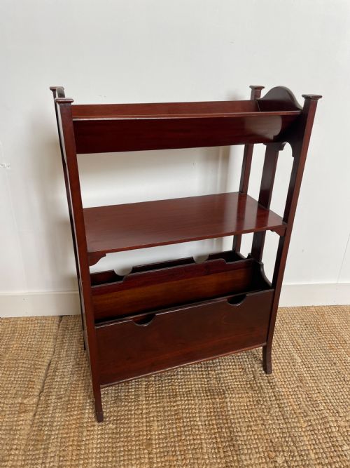Edwardian Book Trough, Magazine Rack