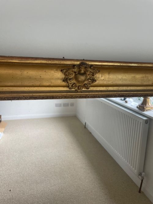 ANTIQUE GILT OVERMANTLE MIRROR - ADDITIONAL PHOTO 2