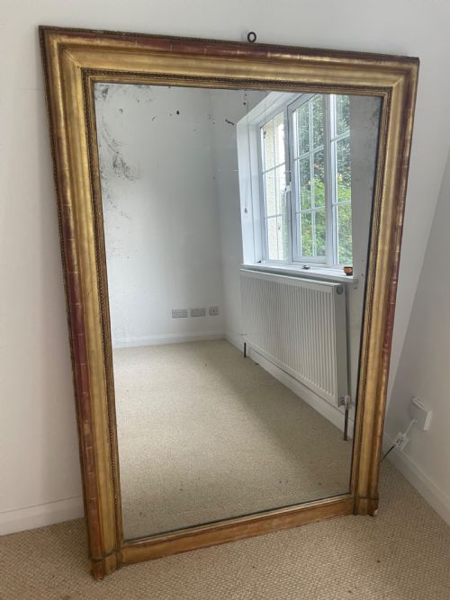 Large Antique Gilt Overmantle