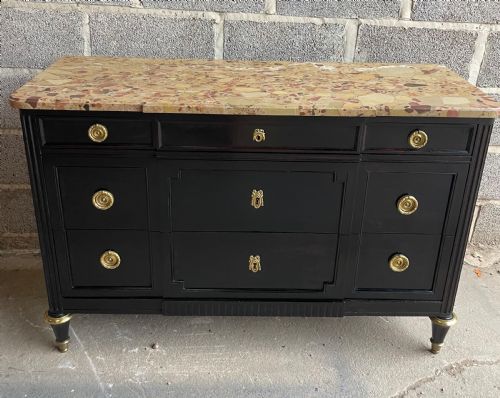 19th Century Ebonised Commode / Chest of Drawers